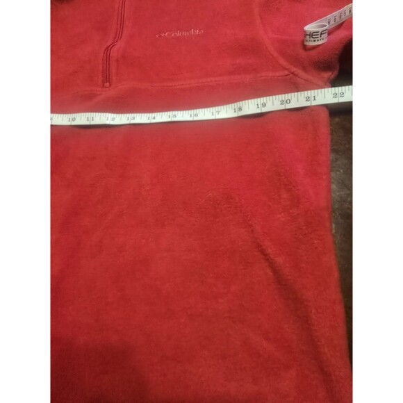 Columbia Omni Heat 1/4 Zip Red Pullover Thermal Fleece Jacket Mens Large - Picture 5 of 13